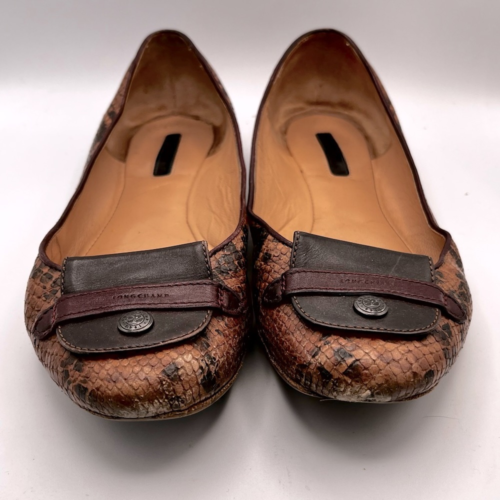 CLASSIC LONGCHAMP LE PLIAGE BALLERINA LEATHER FLATS